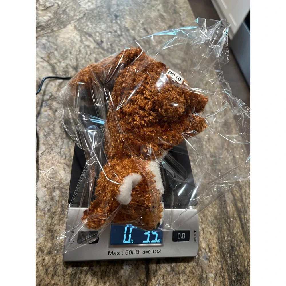 Textured Sitting Fox Plush Stuffed Animal Toy Kids Small Orange Fiesta